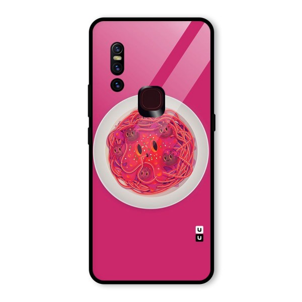 Pasta Cute Glass Back Case for Vivo V15