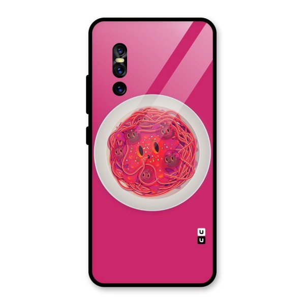 Pasta Cute Glass Back Case for Vivo V15 Pro