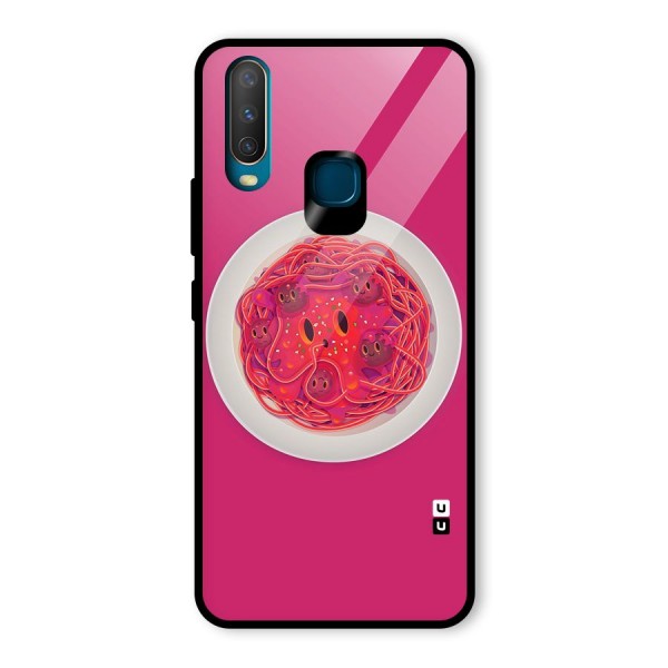 Pasta Cute Glass Back Case for Vivo Y15