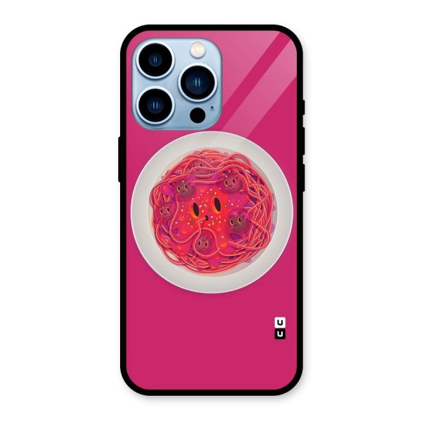 Pasta Cute Glass Back Case for iPhone 13 Pro