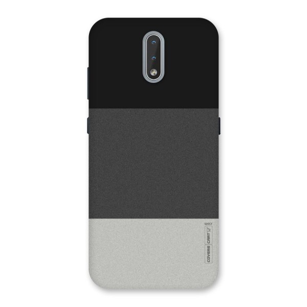 Pastel Black and Grey Back Case for Nokia 2.3