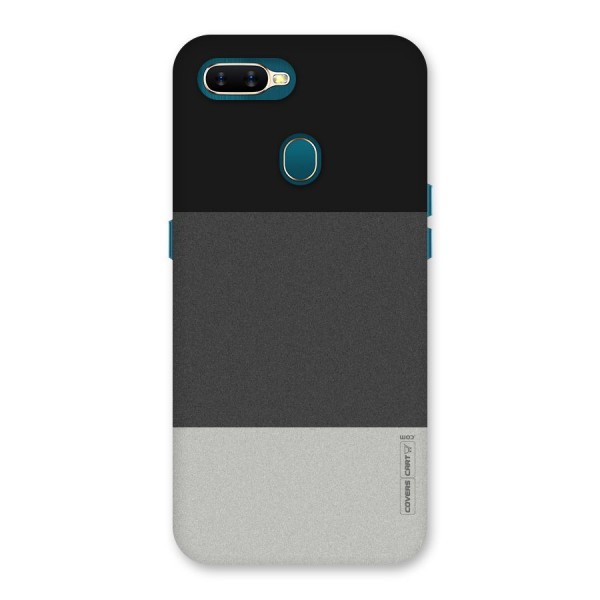 Pastel Black and Grey Back Case for Oppo A12