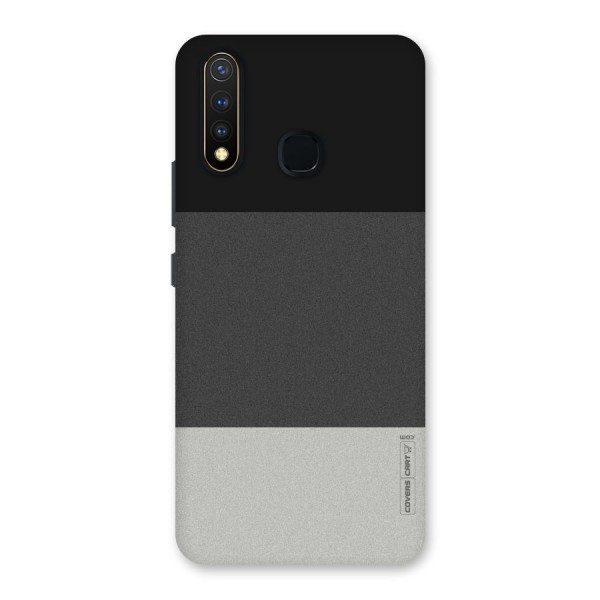 Pastel Black and Grey Back Case for Vivo U20