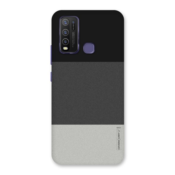 Pastel Black and Grey Back Case for Vivo Y30