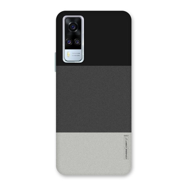 Pastel Black and Grey Back Case for Vivo Y51A