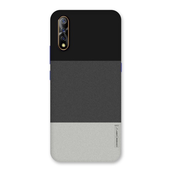 Pastel Black and Grey Back Case for Vivo Z1x