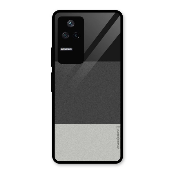 Pastel Black and Grey Glass Back Case for Poco F4 5G