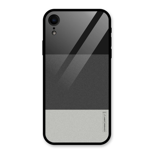 Pastel Black and Grey Glass Back Case for XR