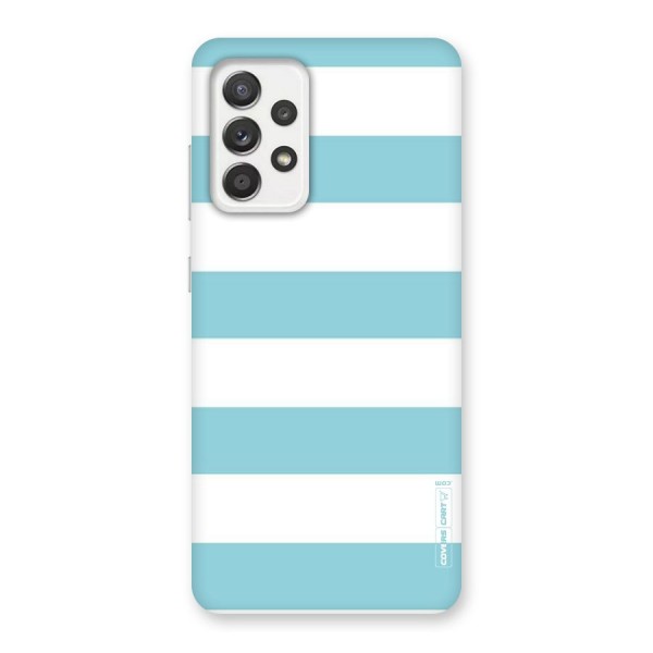 Pastel Blue White Stripes Back Case for Galaxy A52