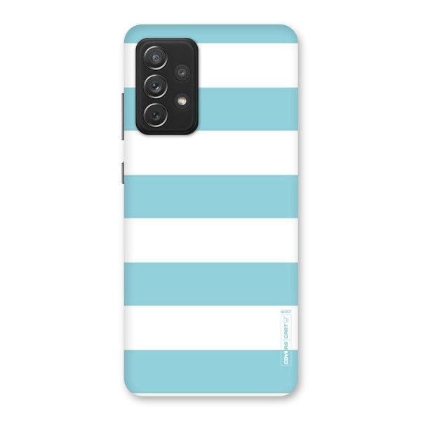 Pastel Blue White Stripes Back Case for Galaxy A72