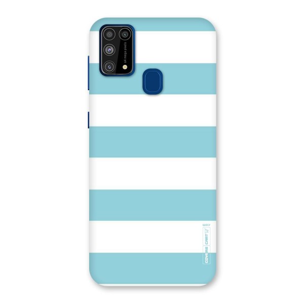 Pastel Blue White Stripes Back Case for Galaxy F41