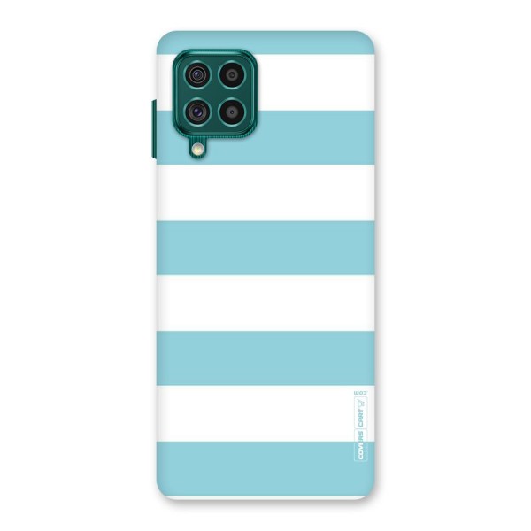 Pastel Blue White Stripes Back Case for Galaxy F62