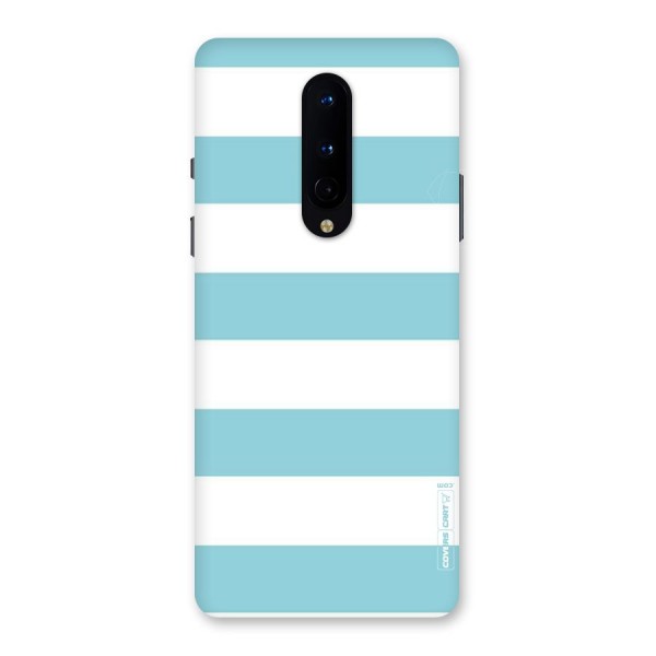 Pastel Blue White Stripes Back Case for OnePlus 8