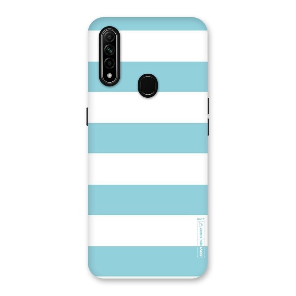 Pastel Blue White Stripes Back Case for Oppo A31