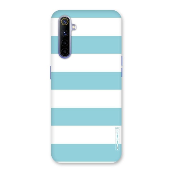 Pastel Blue White Stripes Back Case for Realme 6i