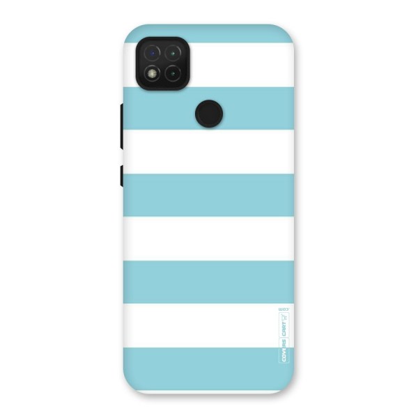 Pastel Blue White Stripes Back Case for Redmi 9C