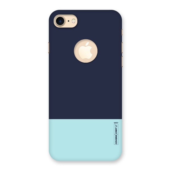 Pastel Blues Back Case for iPhone 8 Logo Cut