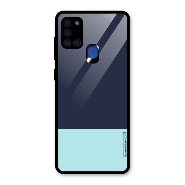 Pastel Blues Glass Back Case for Galaxy A21s