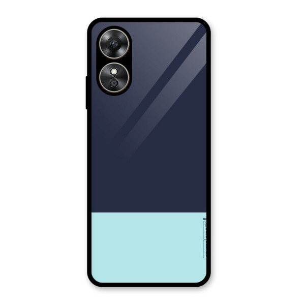 Pastel Blues Glass Back Case for Oppo A17