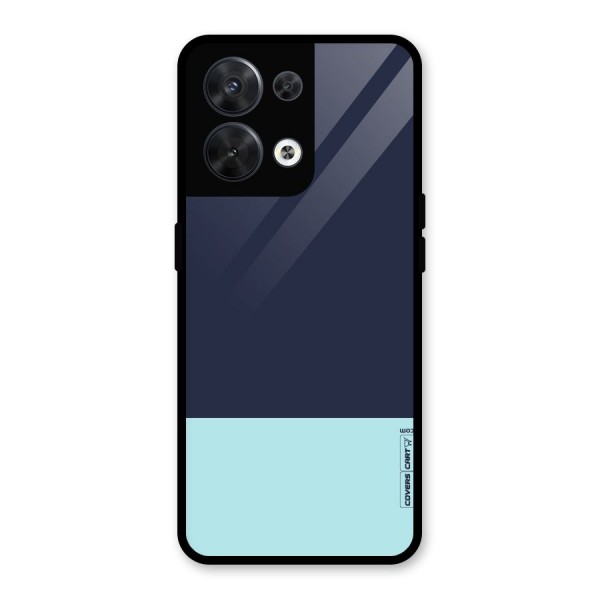 Pastel Blues Glass Back Case for Oppo Reno8 5G