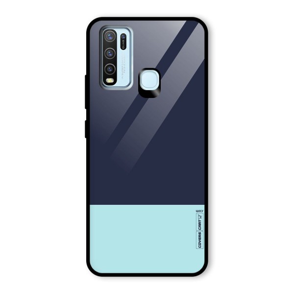 Pastel Blues Glass Back Case for Vivo Y30