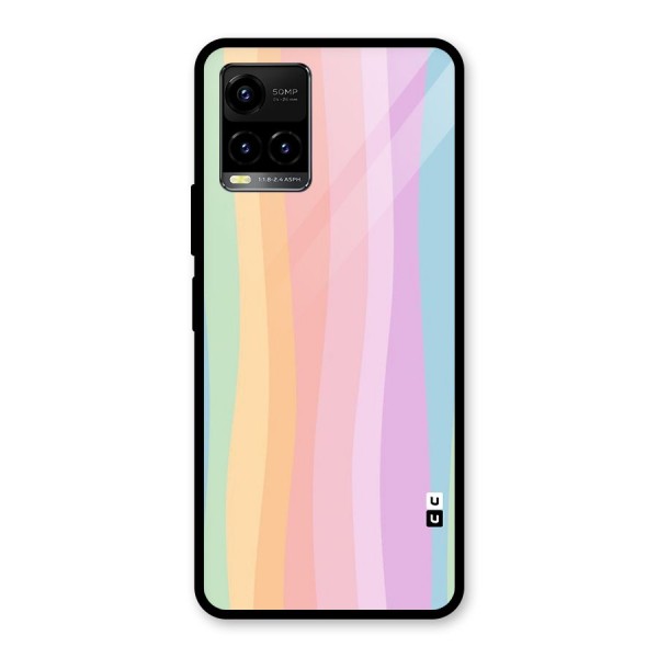 Pastel Curves Glass Back Case for Vivo Y21A