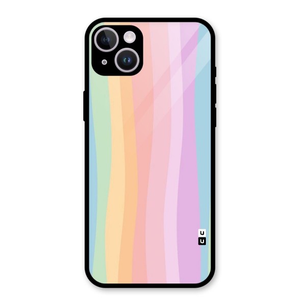 Pastel Curves Glass Back Case for iPhone 14 Plus