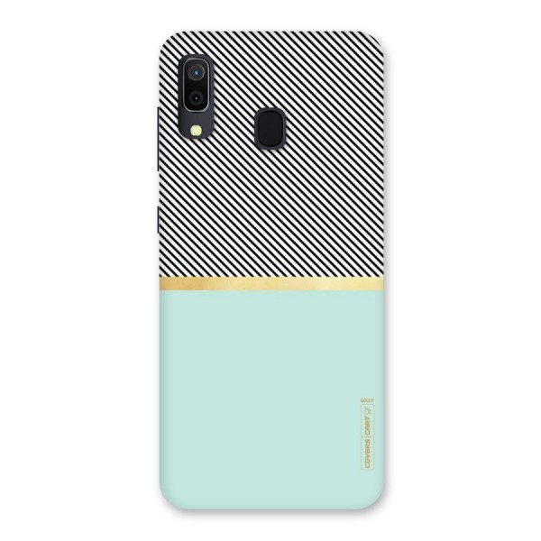 Pastel Green Base Stripes Back Case for Galaxy A20