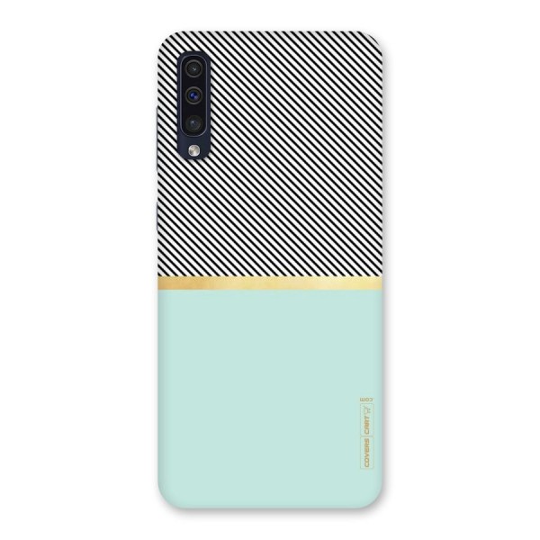 Pastel Green Base Stripes Back Case for Galaxy A50