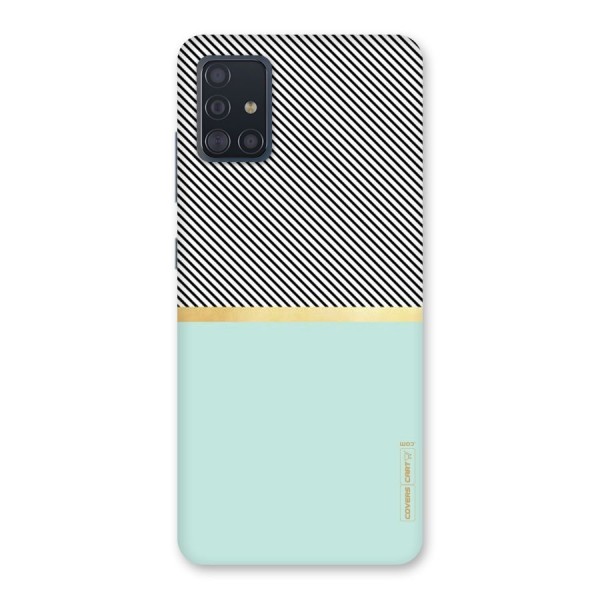 Pastel Green Base Stripes Back Case for Galaxy A51