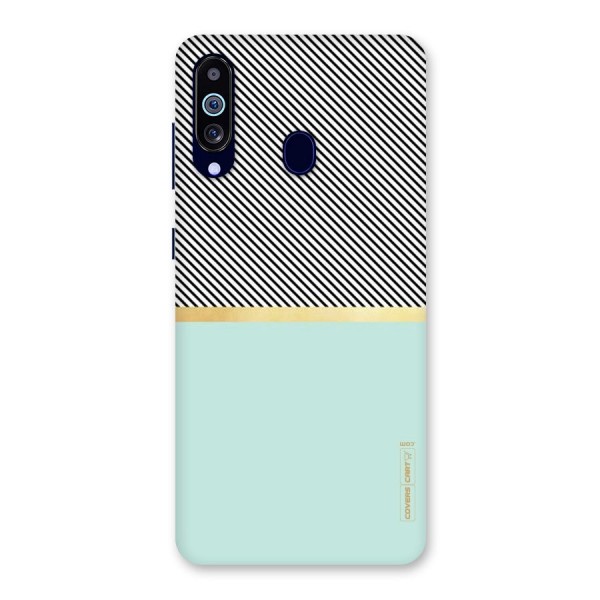 Pastel Green Base Stripes Back Case for Galaxy A60