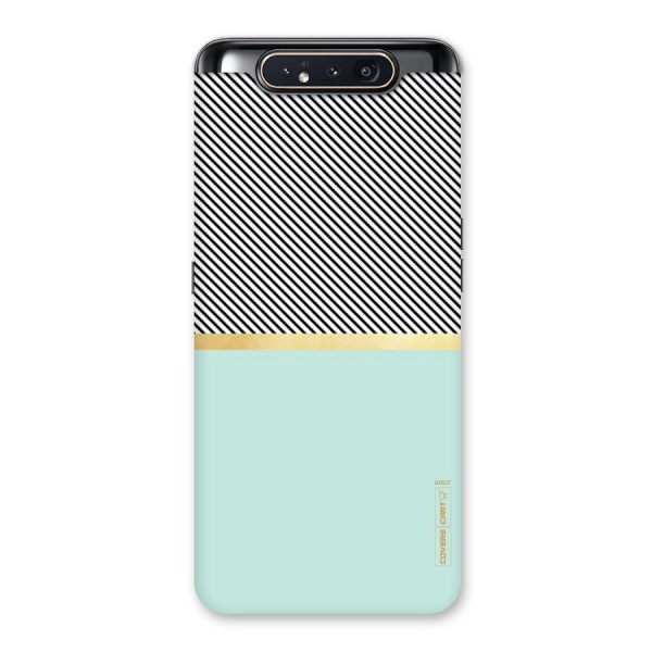 Pastel Green Base Stripes Back Case for Galaxy A80