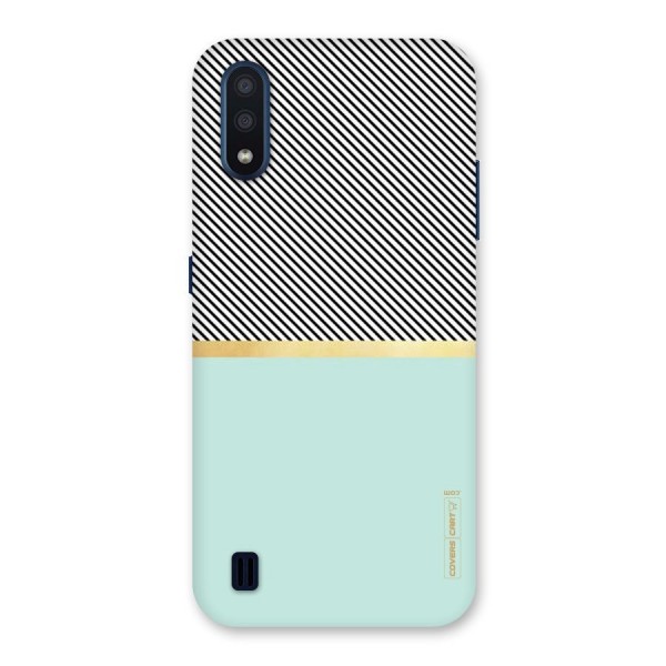 Pastel Green Base Stripes Back Case for Galaxy M01