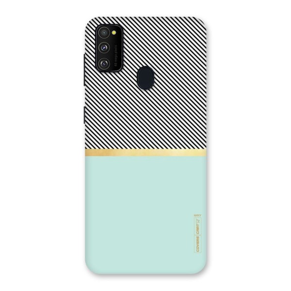 Pastel Green Base Stripes Back Case for Galaxy M21