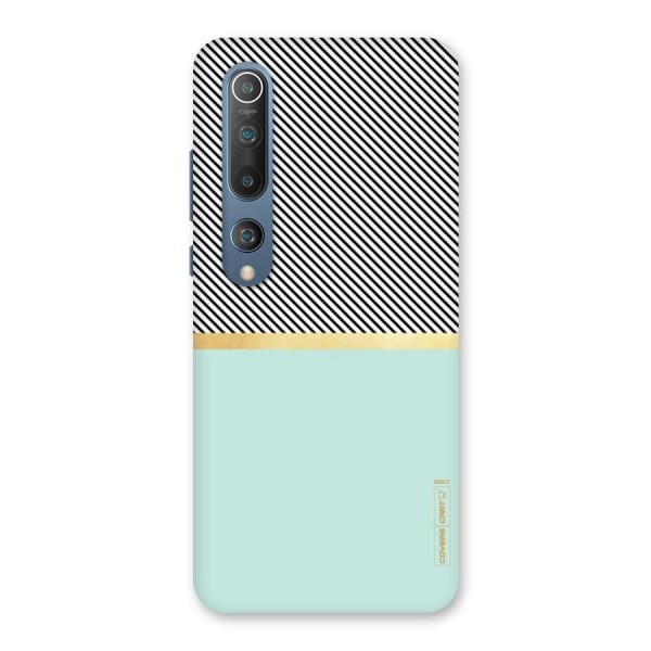 Pastel Green Base Stripes Back Case for Mi 10