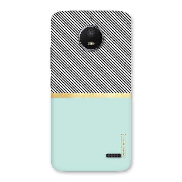 Pastel Green Base Stripes Back Case for Moto E4