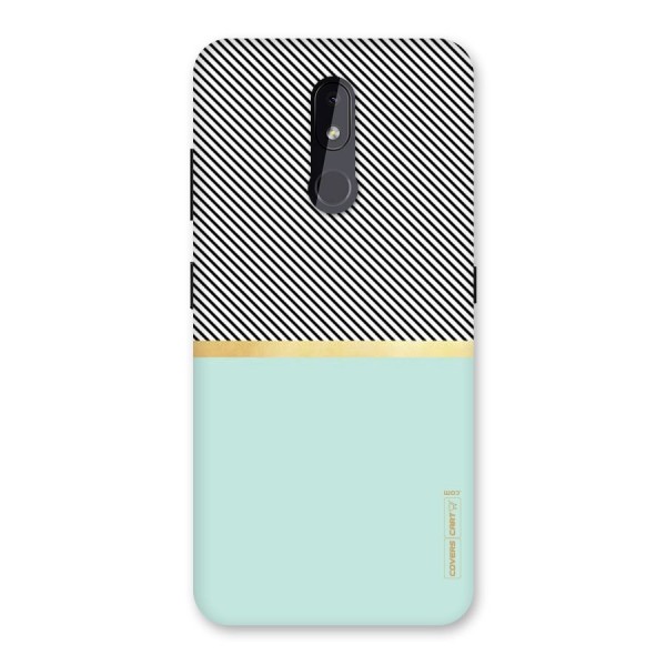 Pastel Green Base Stripes Back Case for Nokia 3.2