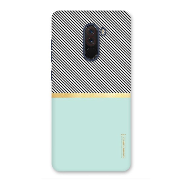 Pastel Green Base Stripes Back Case for Poco F1