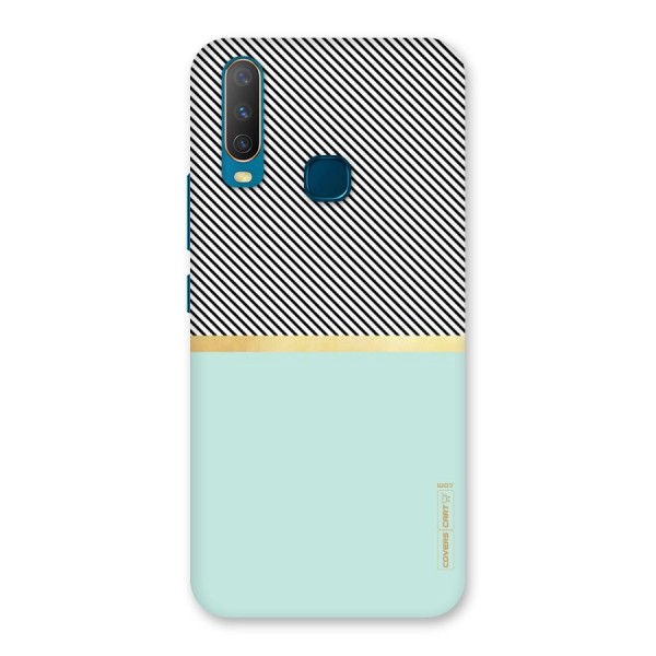 Pastel Green Base Stripes Back Case for Vivo Y12