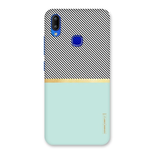 Pastel Green Base Stripes Back Case for Vivo Y91