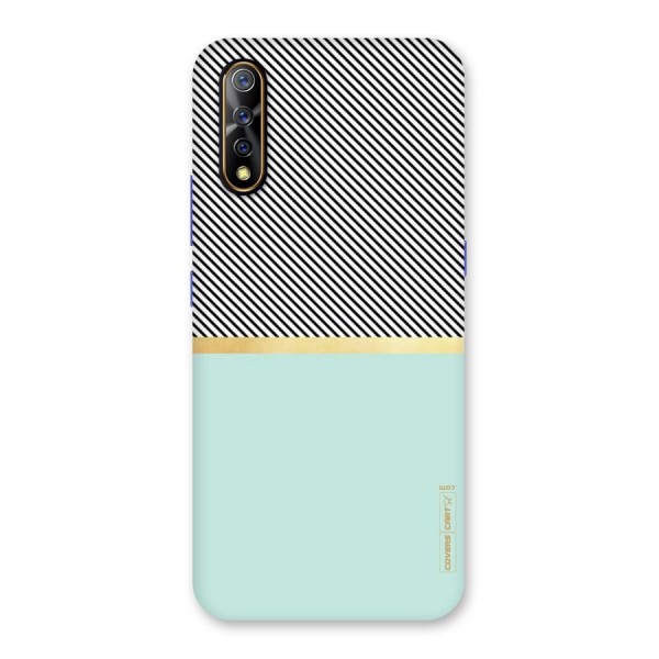 Pastel Green Base Stripes Back Case for Vivo Z1x