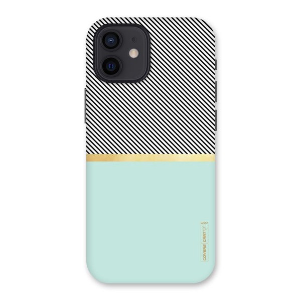 Pastel Green Base Stripes Back Case for iPhone 12