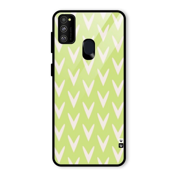 Pastel Green Grass Glass Back Case for Galaxy M21