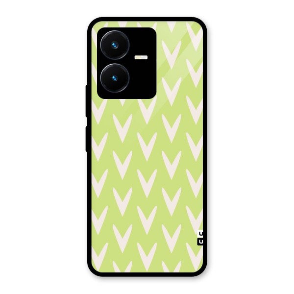 Pastel Green Grass Glass Back Case for Vivo Y22