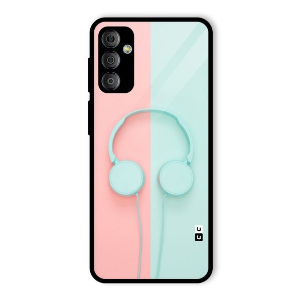 Pastel Headphones Glass Back Case for Galaxy F23