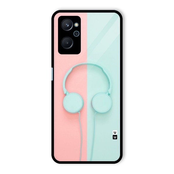 Pastel Headphones Glass Back Case for Realme 9i