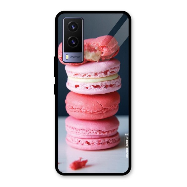 Pastel Macroons Glass Back Case for Vivo V21e 5G