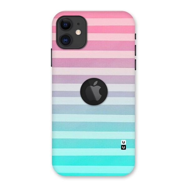 Pastel Ombre Back Case for iPhone 11 Logo Cut