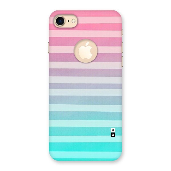 Pastel Ombre Back Case for iPhone 8 Logo Cut