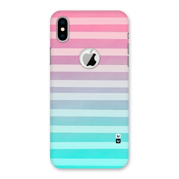 Pastel Ombre Back Case for iPhone XS Logo Cut